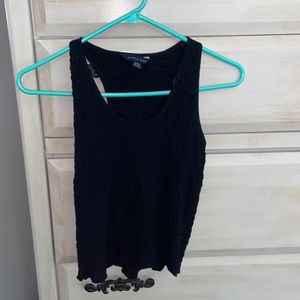 Small, black, racer back tank top from American Eagle